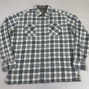 Kuhl Dillingr Shirt Mens XL Grey Plaid Flannel Long Sleeve Button Front Outdoor